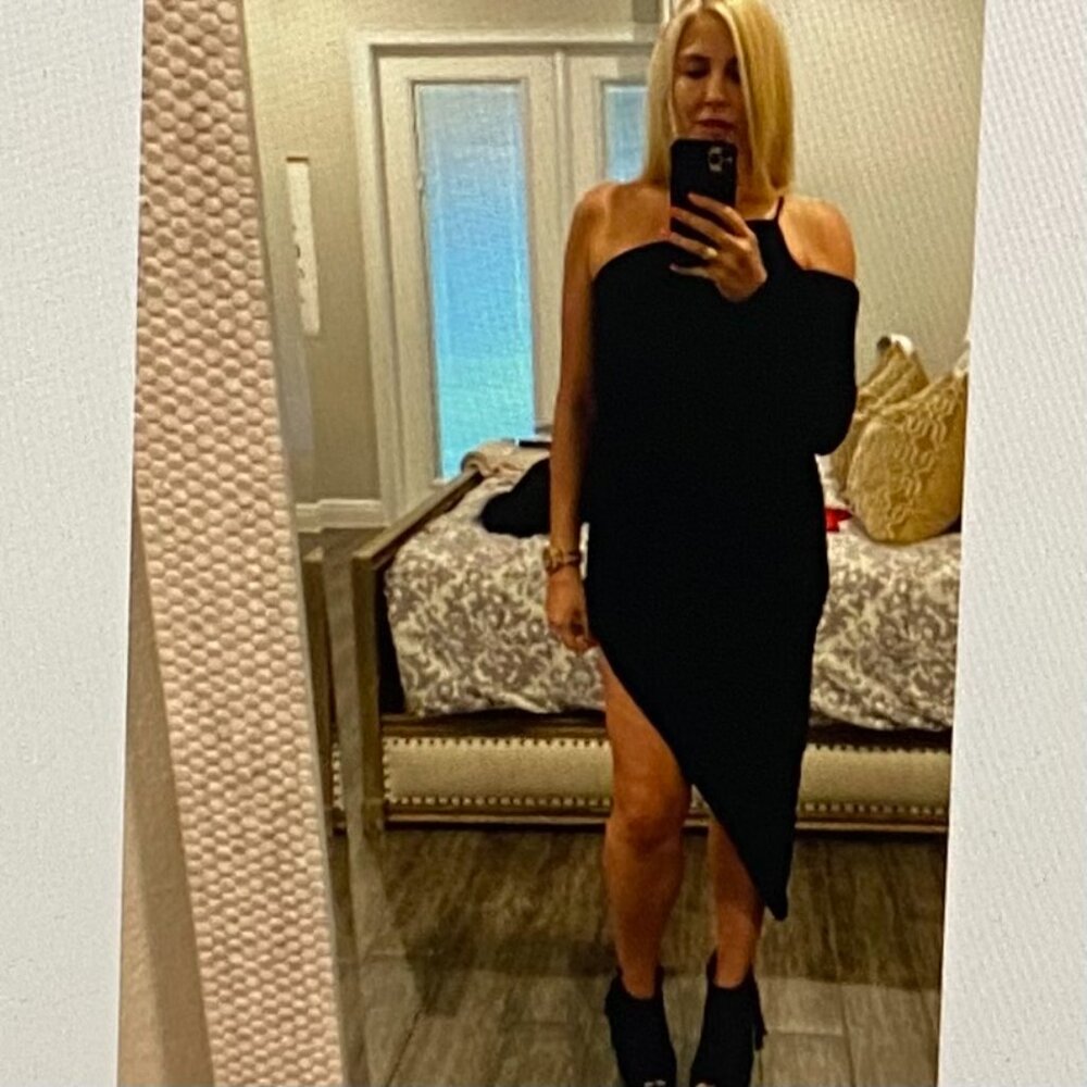 LOVERS AND FRIENDS PALMER BLACK COCKTAIL DRESS M EX COND